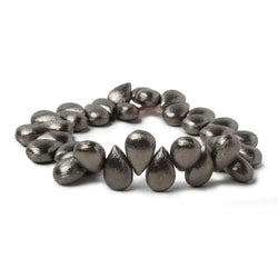 12x8mm Black Gold plated Copper Brushed Pear Beads 8 inch 32 pieces (ONLINE ORDER ONLY)