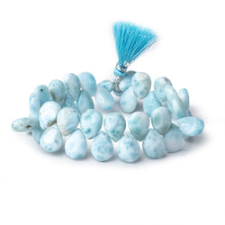 12x8mm Larimar Plain Pear Beads 7.5 inch 37 pieces AA (ONLINE ORDER ONLY)