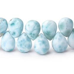 12x8mm Larimar Plain Pear Beads 7.5 inch 37 pieces AA (ONLINE ORDER ONLY)