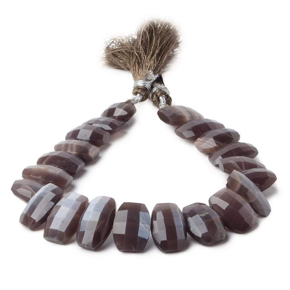 12x9-15x10mm Chocolate Moonstone Side Drill Cushion Beads 8 inch 21 pcs (ONLINE ORDER ONLY)