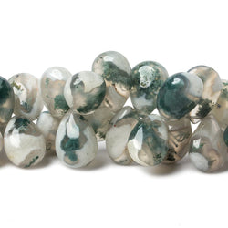 12x9-15x10mm Peacock Solar Quartz plain pear beads 7.5 inch 46 pieces (ONLINE ORDER ONLY)