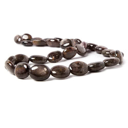 12x9-16.5x13mm Chocolate Sapphire Plain Oval Beads 18 inch 31 pieces (ONLINE ORDER ONLY)