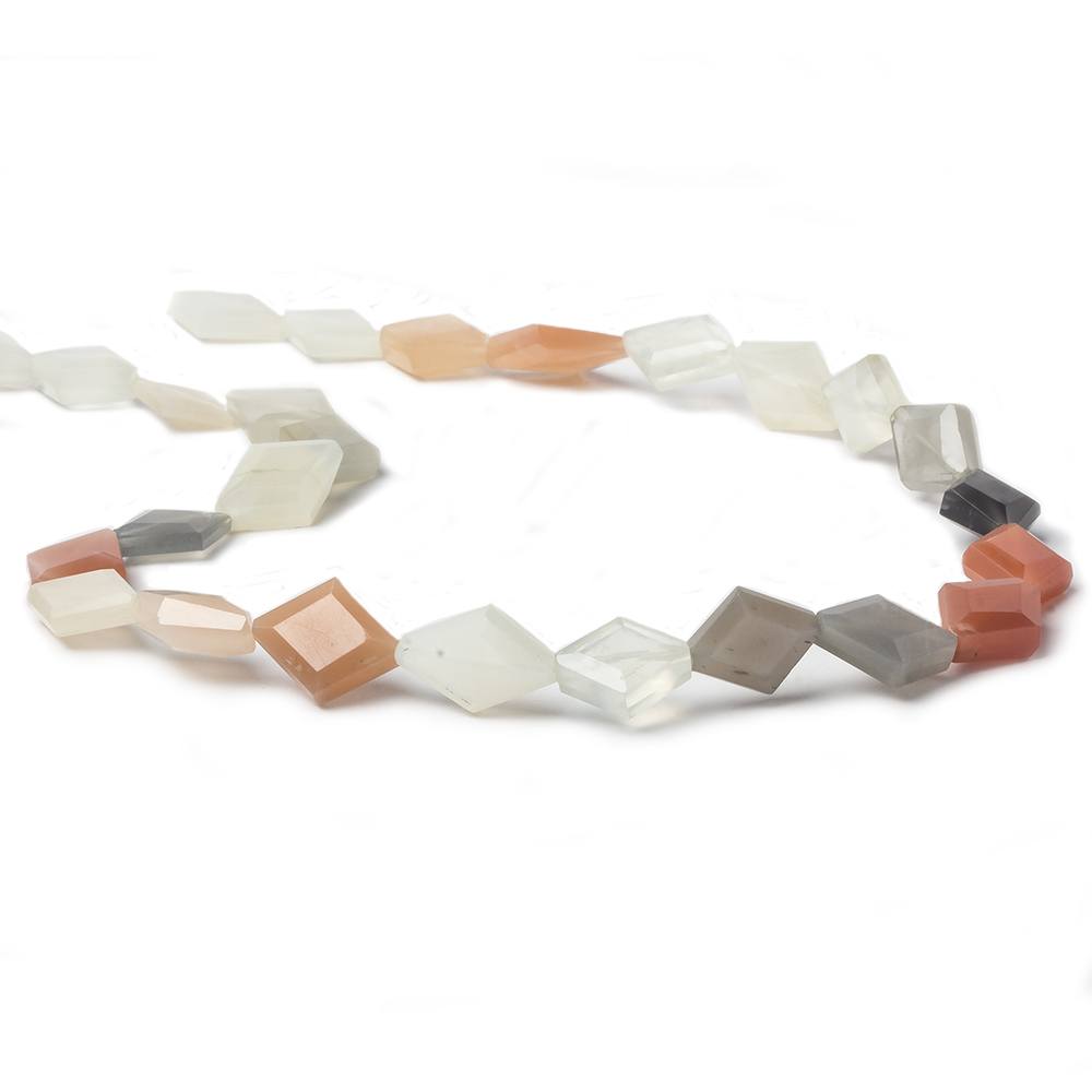 12x9-17x10mm Multi-Color Moonstone faceted kite 14.5 inches 25 Beads (ONLINE ORDER ONLY)