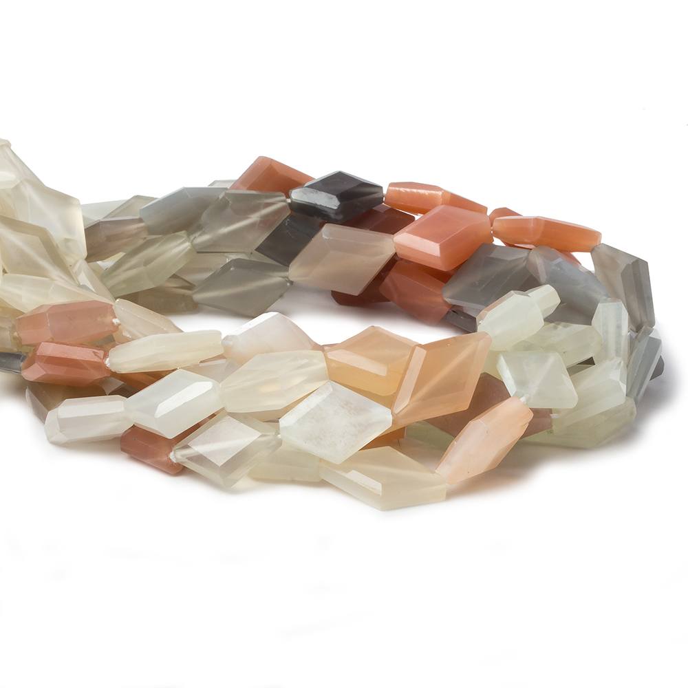 12x9-17x10mm Multi-Color Moonstone faceted kite 14.5 inches 25 Beads (ONLINE ORDER ONLY)