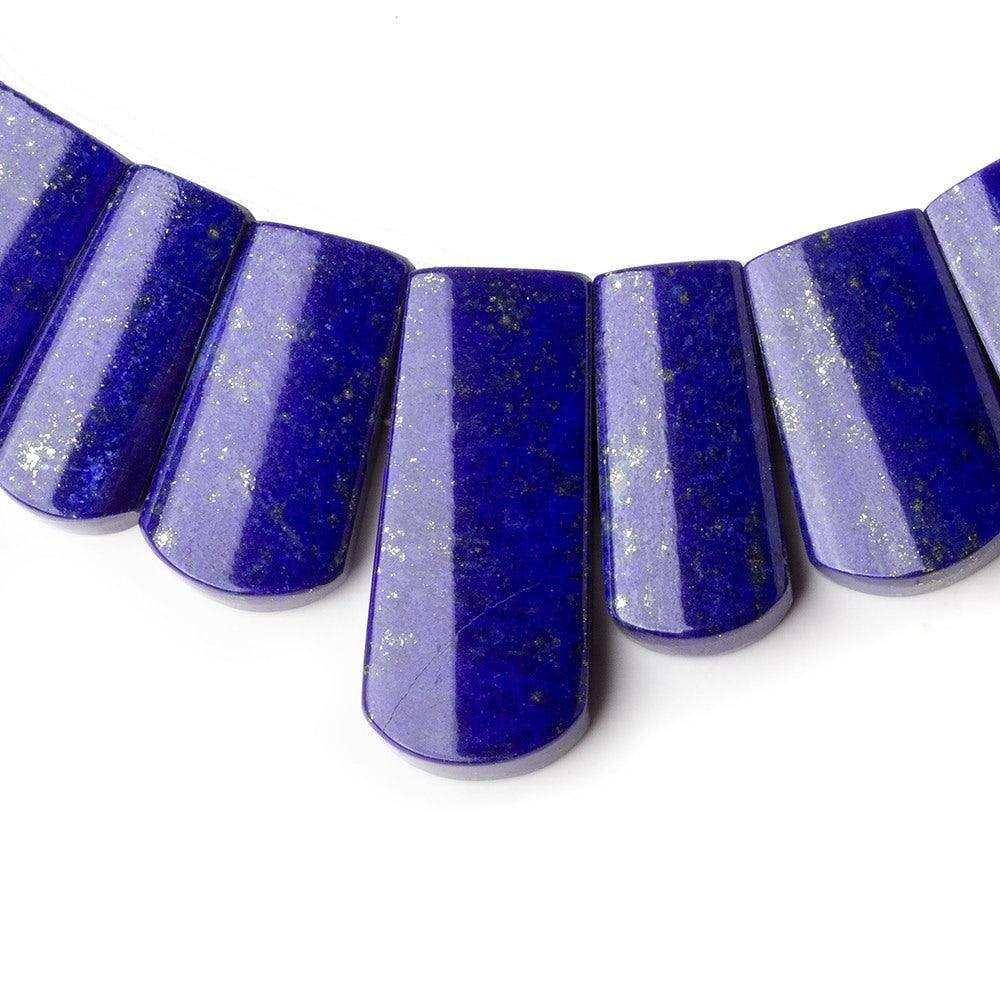 14x8-32x16mm Lapis Lazuli double drilled plain fancy shape collar 35 beads (ONLINE ORDER ONLY)
