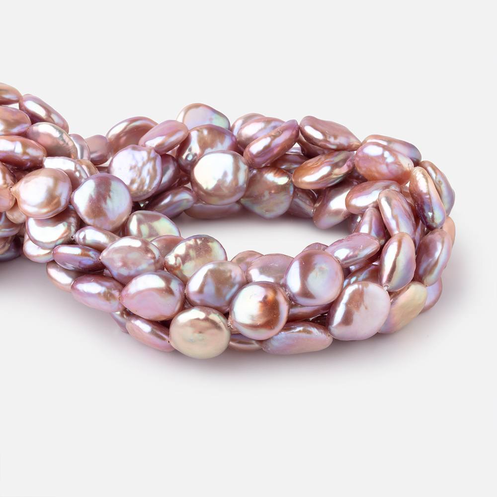 13-14mm Antique Rose Coin Freshwater Pearls 15.5 inch 26 pieces (ONLINE ORDER ONLY)