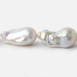 13--14mm White Ultra Baroque Freshwater Pearls 17 inch 17 pieces AA 0.8mm drill hole (ONLINE ORDER ONLY)
