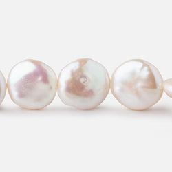 13-15mm Creamy White Coin Freshwater Pearls 15.5 inch 27 pieces (ONLINE ORDER ONLY)
