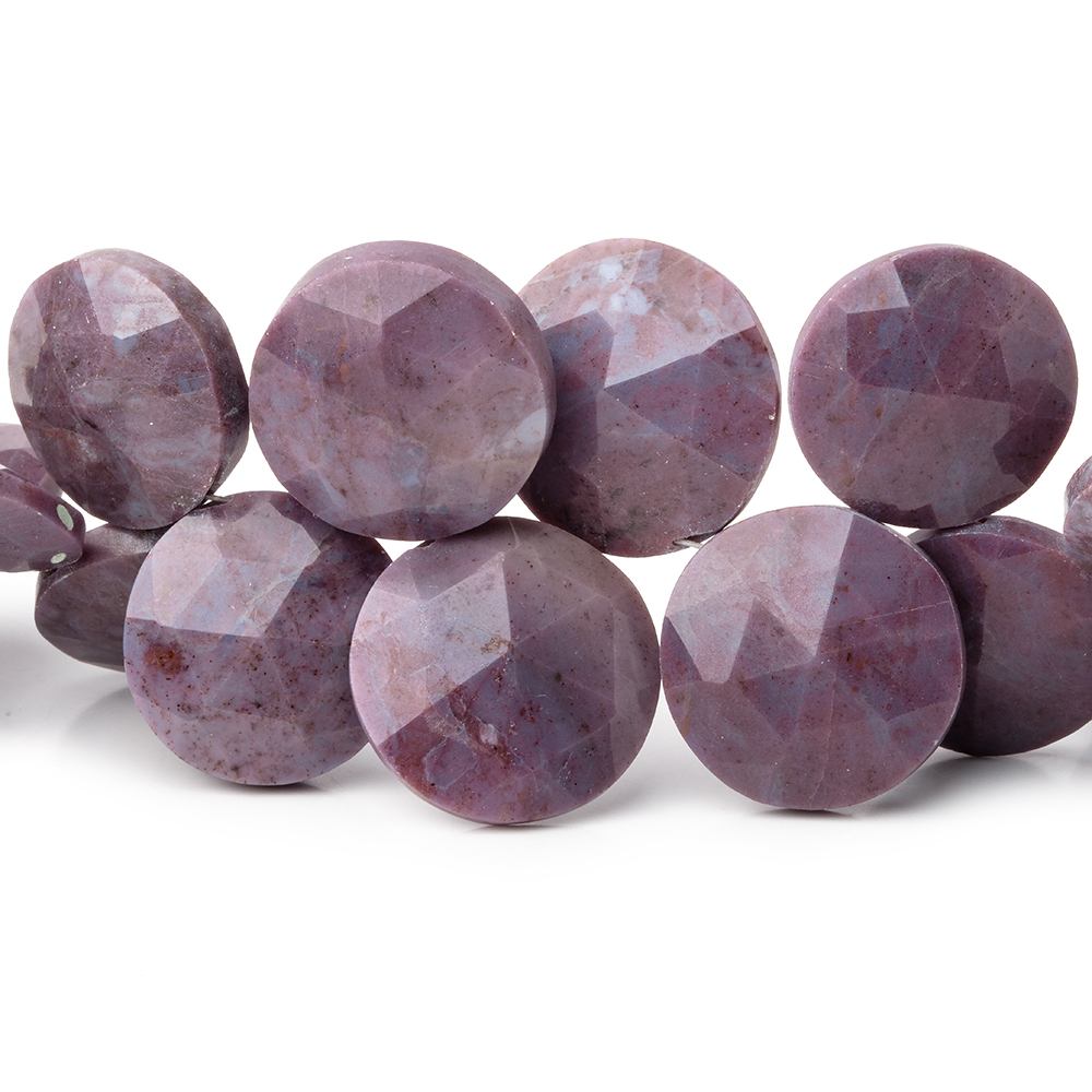13-17mm Turkish Purple Jade Faceted Coin Beads 7.25 inch 28 pieces (ONLINE ORDER ONLY)