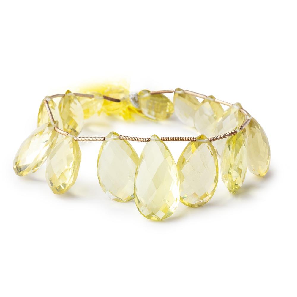 13-20mm Lemon Quartz Faceted Pear Beads 8 inch 15 pieces AAA (ONLINE ORDER ONLY)
