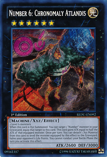 Number 6: Chronomaly Atlandis [REDU-EN092] Secret Rare (ONLINE ORDER ONLY)