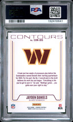Graded 2024 Panini Phoenix Jayden Daniels #CONJDS Contours Rookie RC Football Card PSA 10 Gem Mint