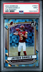 Graded 2024 Panini Donruss Jayden Daniels #TR37 The Rookies Rookie RC Football Card PSA 9 Mint