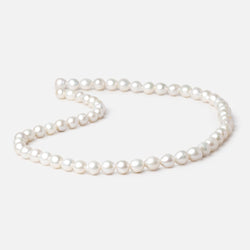 6x6-8x6.5mm White Petite Ultra Baroque Freshwater Pearls 16 inch 57 pieces (ONLINE ORDER ONLY)