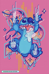 Diamond Art Club – Retro Stitch Licensed Disney Diamond Painting (Round Drill, 17" x 25") (ONLINE ORDER ONLY)