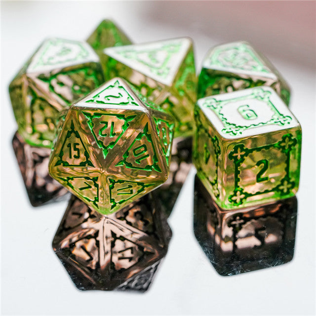 (Green) Huge Castle Dice (D6:25mm) 7-Dice (Online Only)
