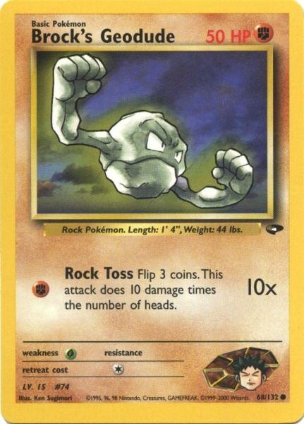 Brock's Geodude (68/132) [Gym Challenge Unlimited] (Online Only)