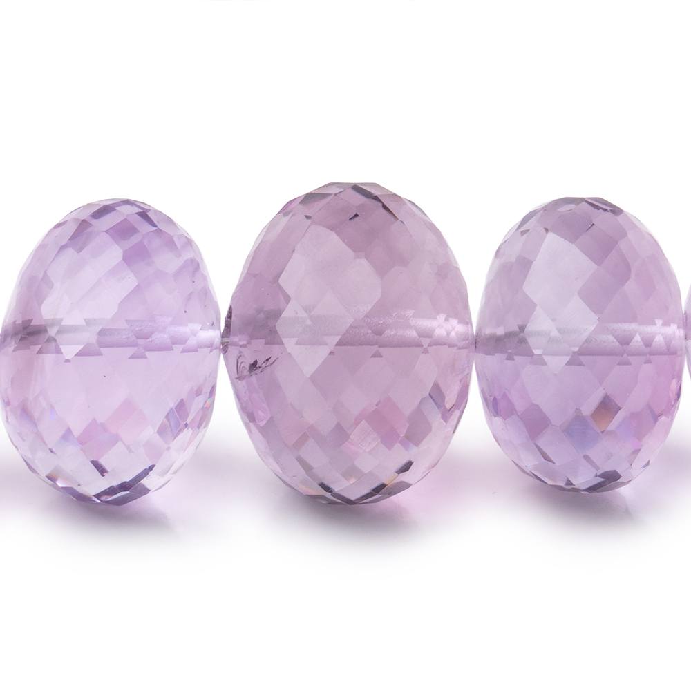 13.5-16.5mm Pink Amethyst Faceted Rondelle Beads 16 inch 39 pieces AAA (ONLINE ORDER ONLY)