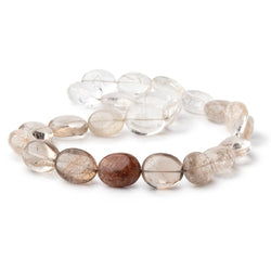 16.5x13.5-18x14mm Rutilated Quartz Plain Oval 16 inch 23 Beads (ONLINE ORDER ONLY)