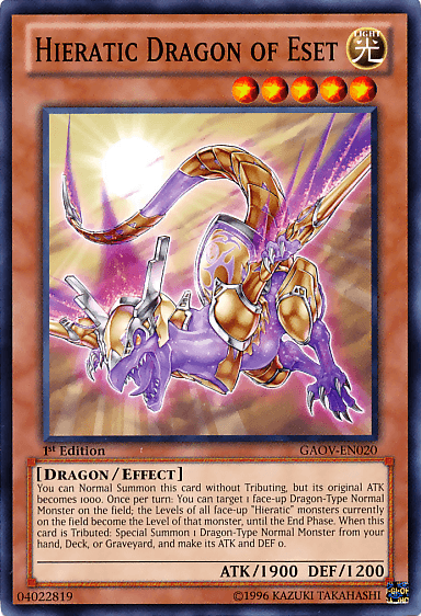 Hieratic Dragon of Eset [GAOV-EN020] Common (ONLINE ORDER ONLY)