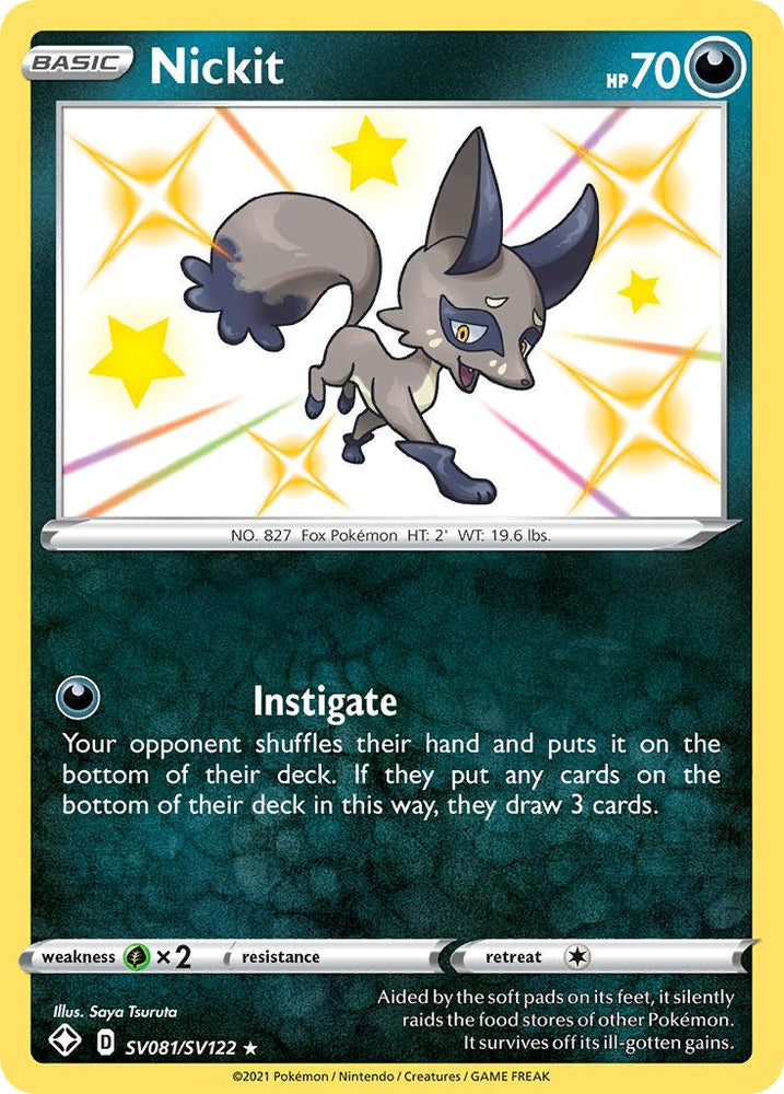 Nickit (SV081/SV122) [Sword & Shield: Shining Fates] (Online Only)