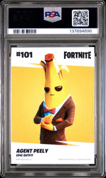 Graded 2021 Panini Fortnite Agent Peely #101 Video Game Trading Card PSA 10 Gem Mint