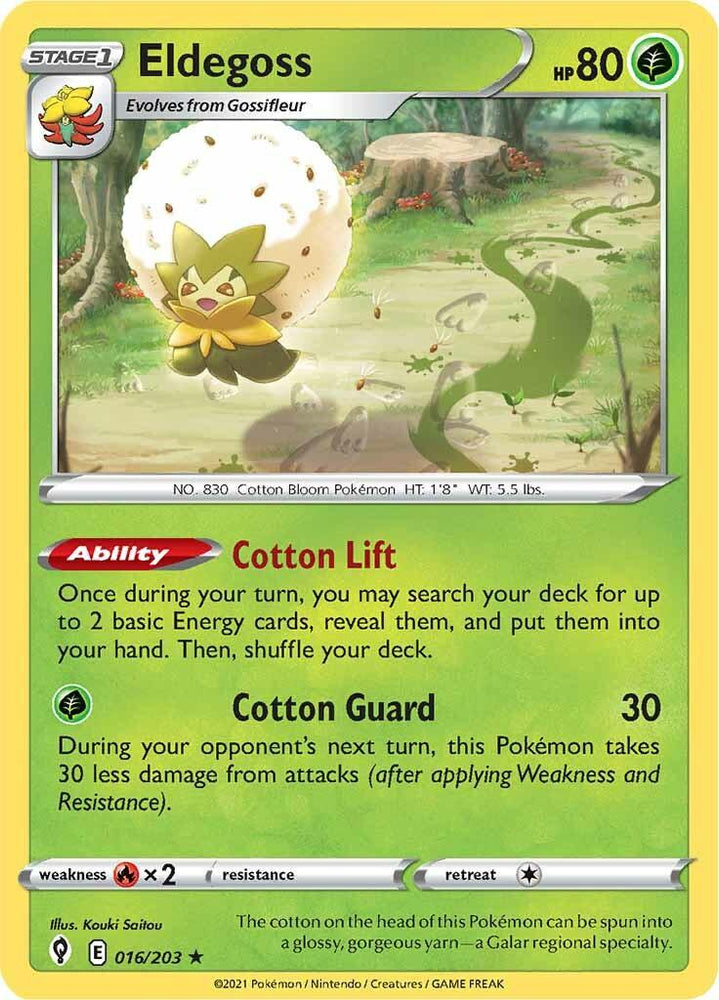 Eldegoss (016/203) (Theme Deck Exclusive) [Sword & Shield: Evolving Skies] (Online Only)