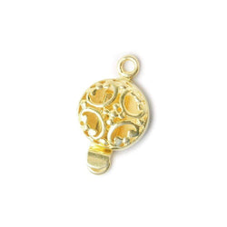 13mm 22kt Gold plated Box Clasp Filigree Design 1 piece (ONLINE ORDER ONLY)