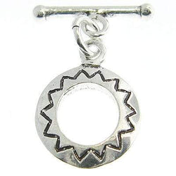 13mm Antiqued Sterling Silver Toggle Round 1 Finding (ONLINE ORDER ONLY)