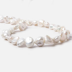 13x10-17x14mm Off White Keshi Side Drilled Freshwater Pearls 16 inch 31 pieces (ONLINE ORDER ONLY)