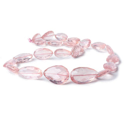 13x10-25x15mm Rose Quartz straight drilled faceted pears 16 inch 23 pieces AAA (ONLINE ORDER ONLY)