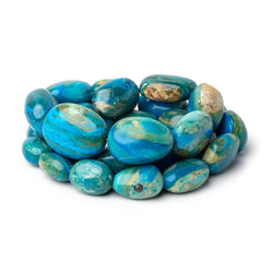 13x10-25x19mm Peruvian Blue Opalina Plain Nuggets 20 inch 28 Beads AA (ONLINE ORDER ONLY)