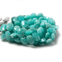 13x10mm Amazonite side drilled Faceted Cushion Beads 7 inch 18 pieces (ONLINE ORDER ONLY)