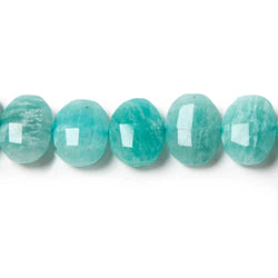13x10mm Amazonite side drilled Faceted Cushion Beads 7 inch 18 pieces (ONLINE ORDER ONLY)