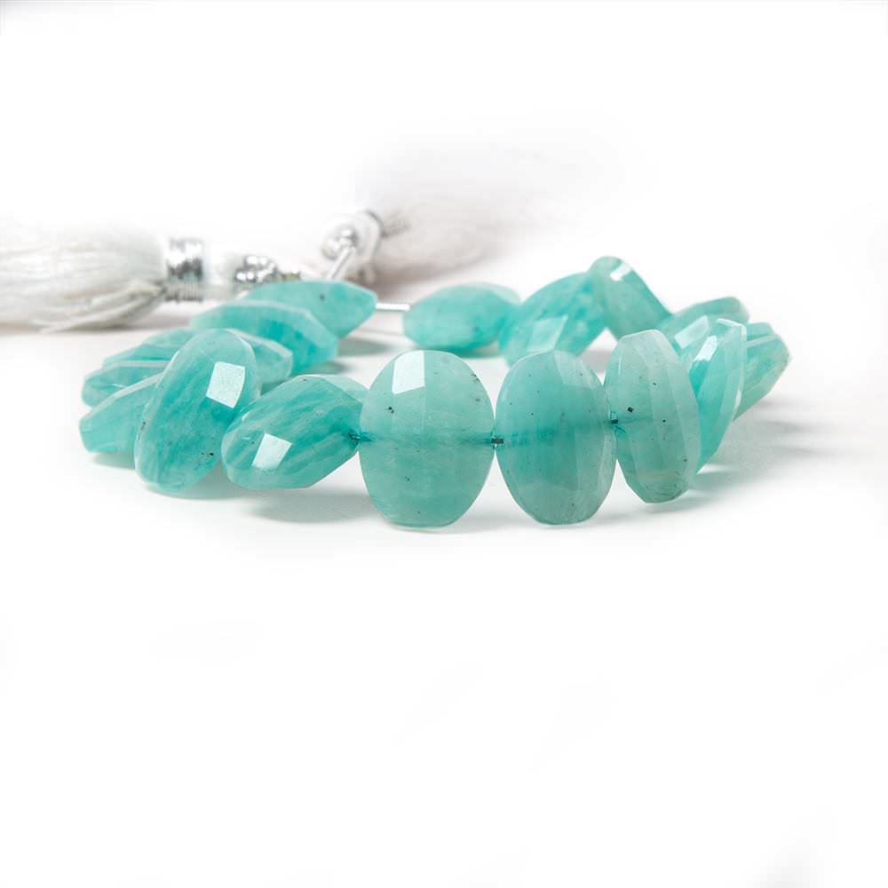 13x10mm Amazonite side drilled Faceted Cushion Beads 7 inch 18 pieces (ONLINE ORDER ONLY)