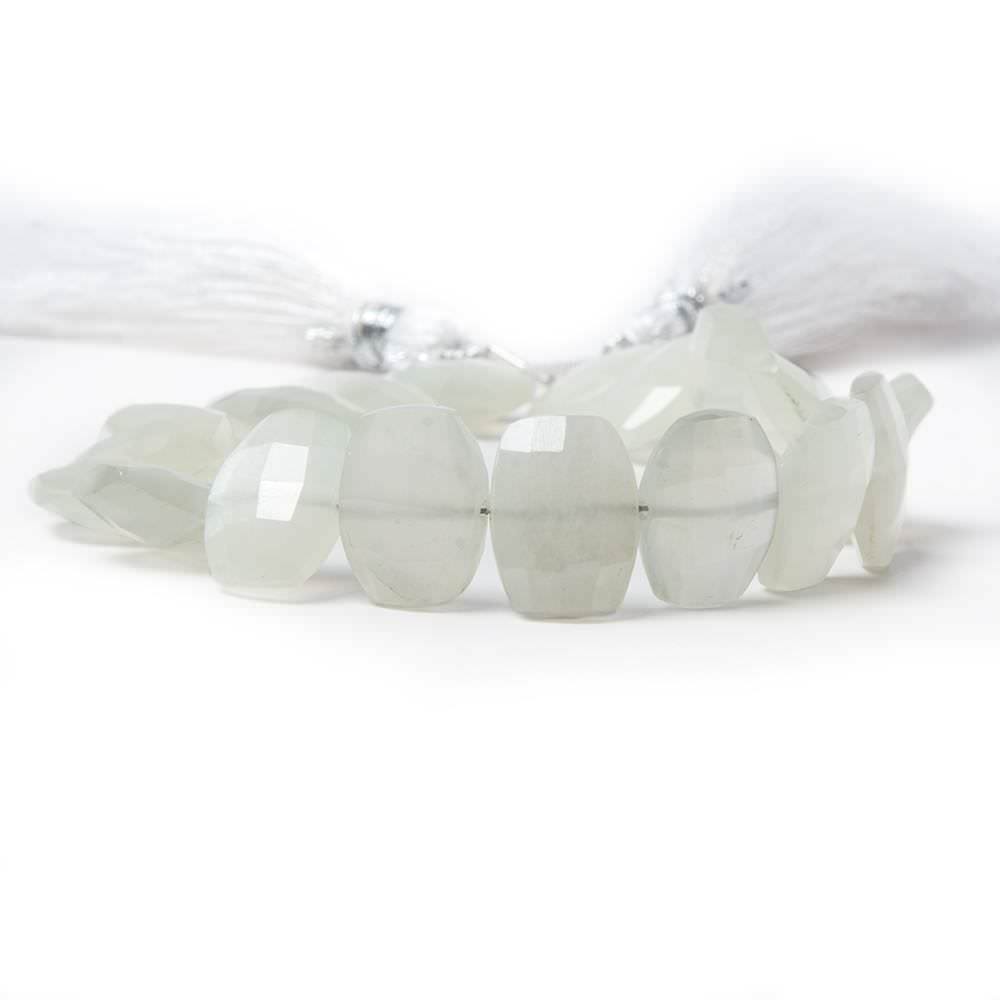 13x10mm Off White Moonstone side drilled Faceted Cushions 7 inch 17 Beads (ONLINE ORDER ONLY)