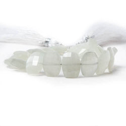 13x10mm Off White Moonstone side drilled Faceted Cushions 7 inch 17 Beads (ONLINE ORDER ONLY)