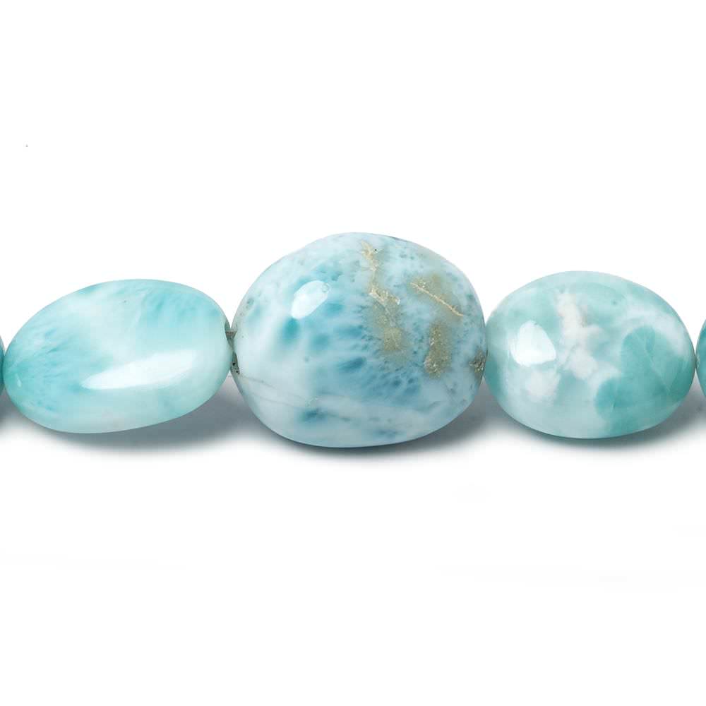 13x10x8-19x16x13mm Larimar plain nugget beads 19 inch 33 pieces (ONLINE ORDER ONLY)