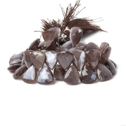 13x14-17x14mm Chocolate Moonstone faceted flat trillion beads 8 inch 38 pcs (ONLINE ORDER ONLY)