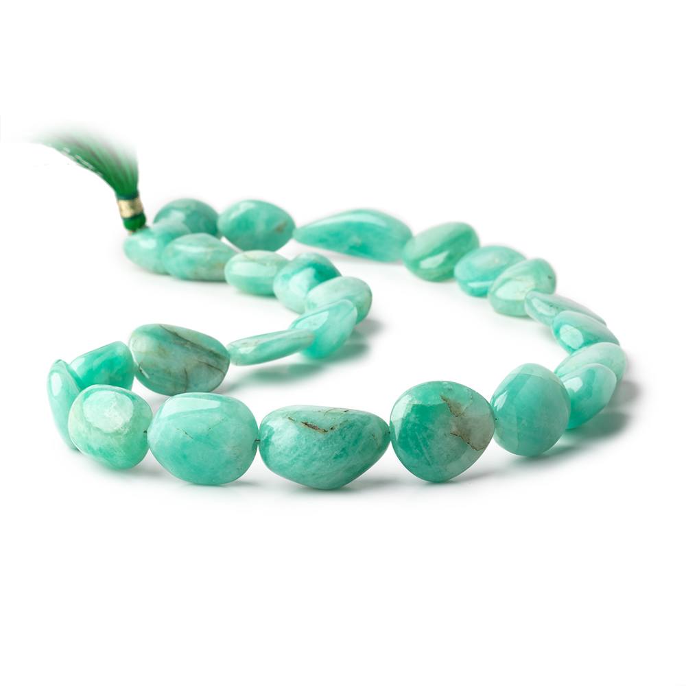 13x11-20x13mm Colombian Emerald Plain Nugget Beads 16 inch 25 pieces (ONLINE ORDER ONLY)