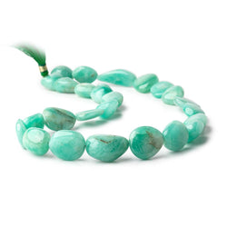 13x11-20x13mm Colombian Emerald Plain Nugget Beads 16 inch 25 pieces (ONLINE ORDER ONLY)