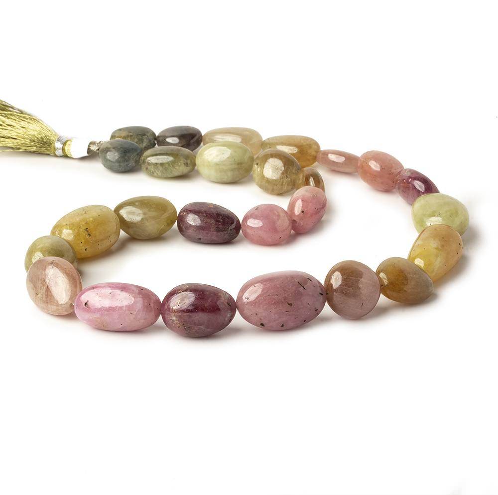 13x11-23x15mm Multi Color Sapphire & Ruby Plain Nugget Beads 17 inch 26 pieces (ONLINE ORDER ONLY)