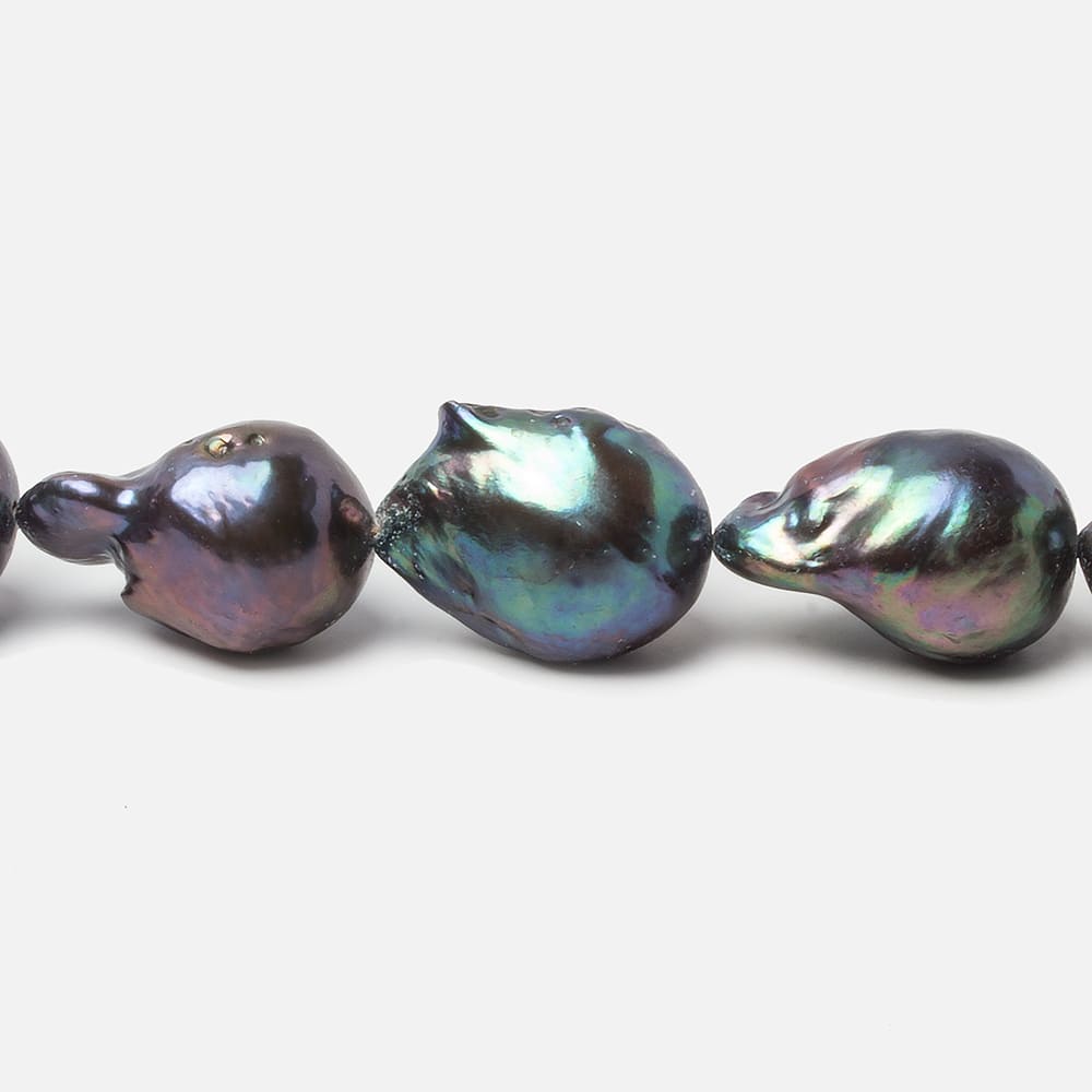 13x12-19x14mm Peacock Ultra Baroque Freshwater Pearls 15.5 inch 27 pcs (ONLINE ORDER ONLY)