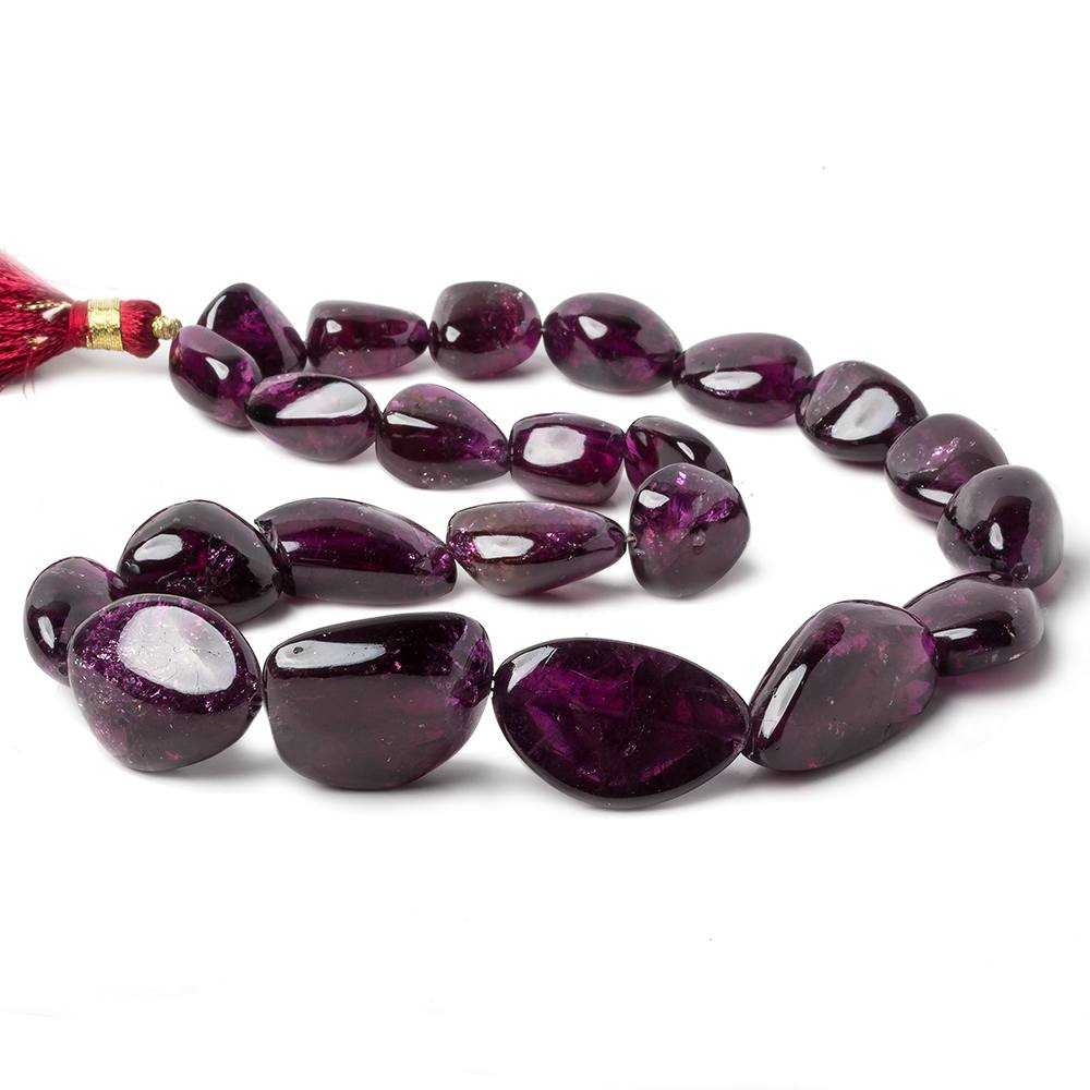13x12-28x14mm Rhodolite Garnet Plain Nuggets 16 inch 23 pieces (ONLINE ORDER ONLY)