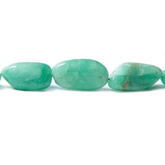 13x12.5-20.5x11.5mm Emerald plain nugget Beads 16 inch 25 pieces (ONLINE ORDER ONLY)