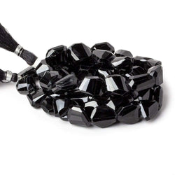 10x11-19x9mm Black Spinel Angular Faceted Nuggets 12 inch 25 beads (ONLINE ORDER ONLY)