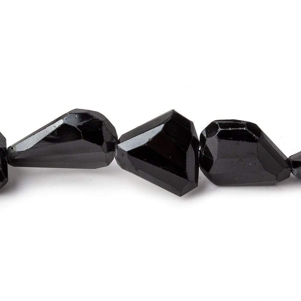 10x11-19x9mm Black Spinel Angular Faceted Nuggets 12 inch 25 beads (ONLINE ORDER ONLY)