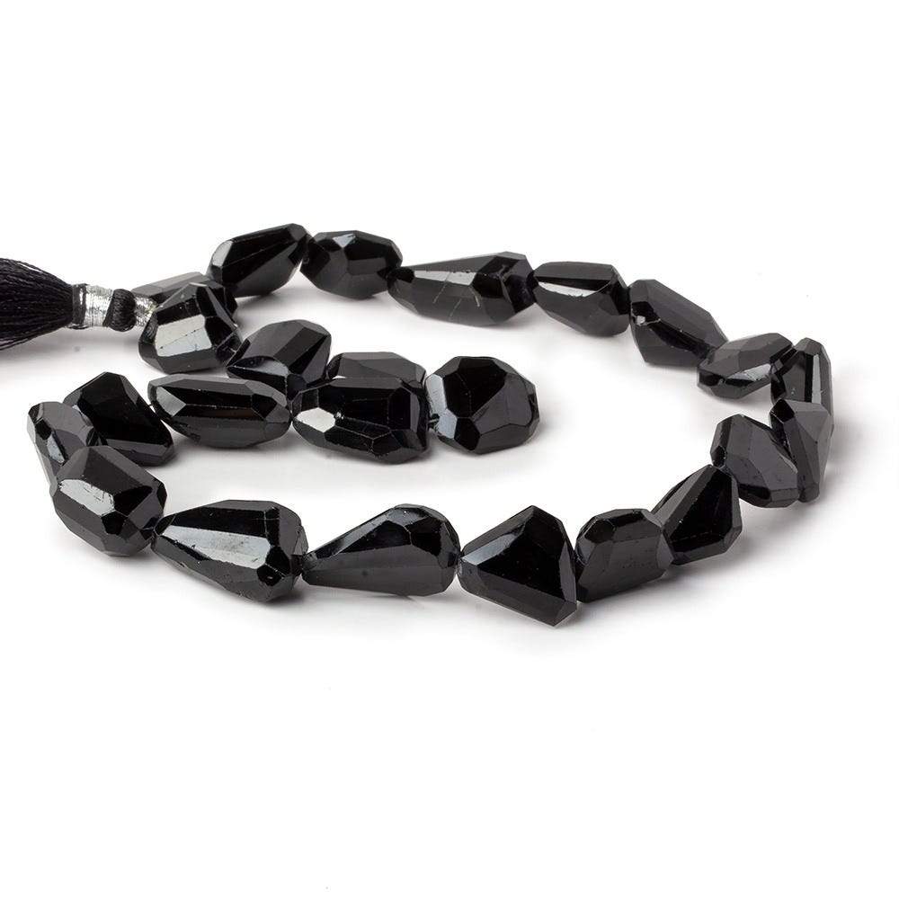 10x11-19x9mm Black Spinel Angular Faceted Nuggets 12 inch 25 beads (ONLINE ORDER ONLY)