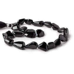10x11-19x9mm Black Spinel Angular Faceted Nuggets 12 inch 25 beads (ONLINE ORDER ONLY)