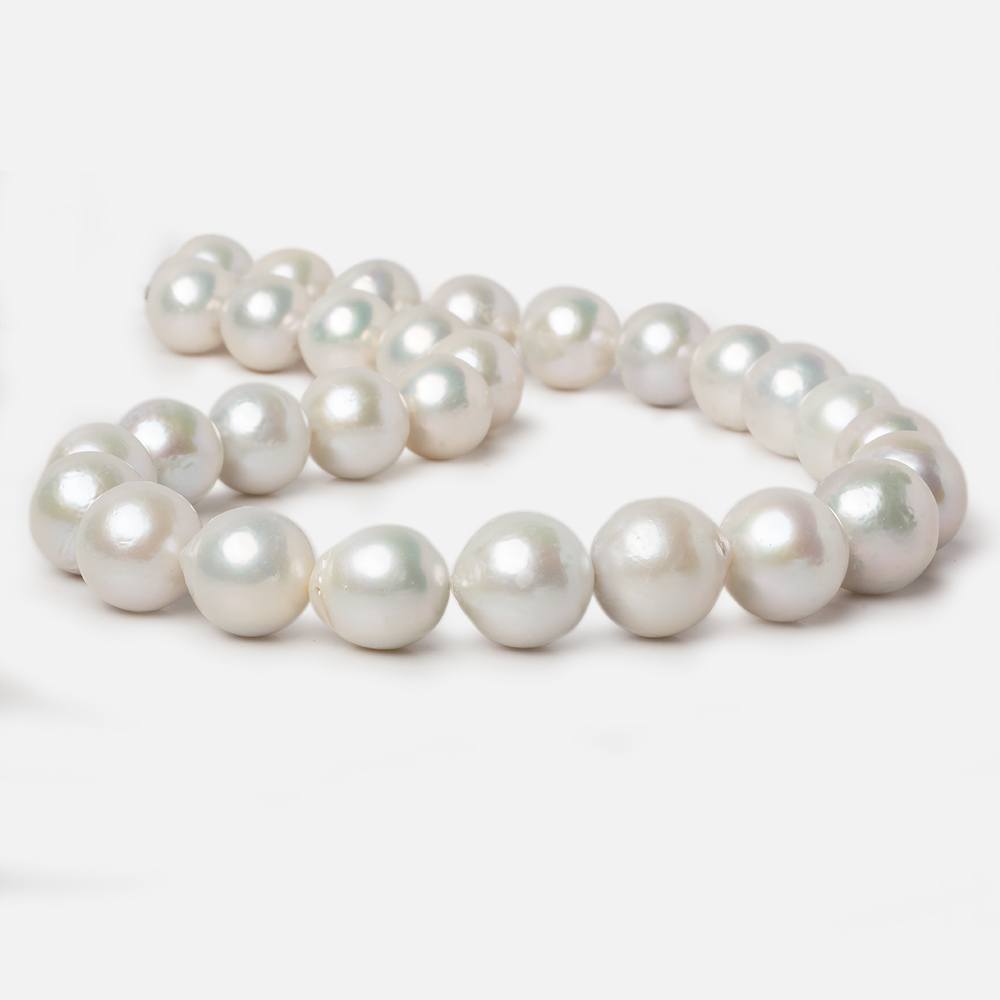 13x13.5-15x15mm Off White Off Round Freshwater Pearls 16.5 inch 29 pieces A (ONLINE ORDER ONLY)